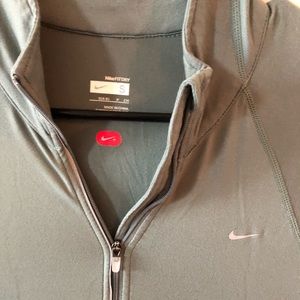 Nike 1/4 zip up Dri Fit olive green